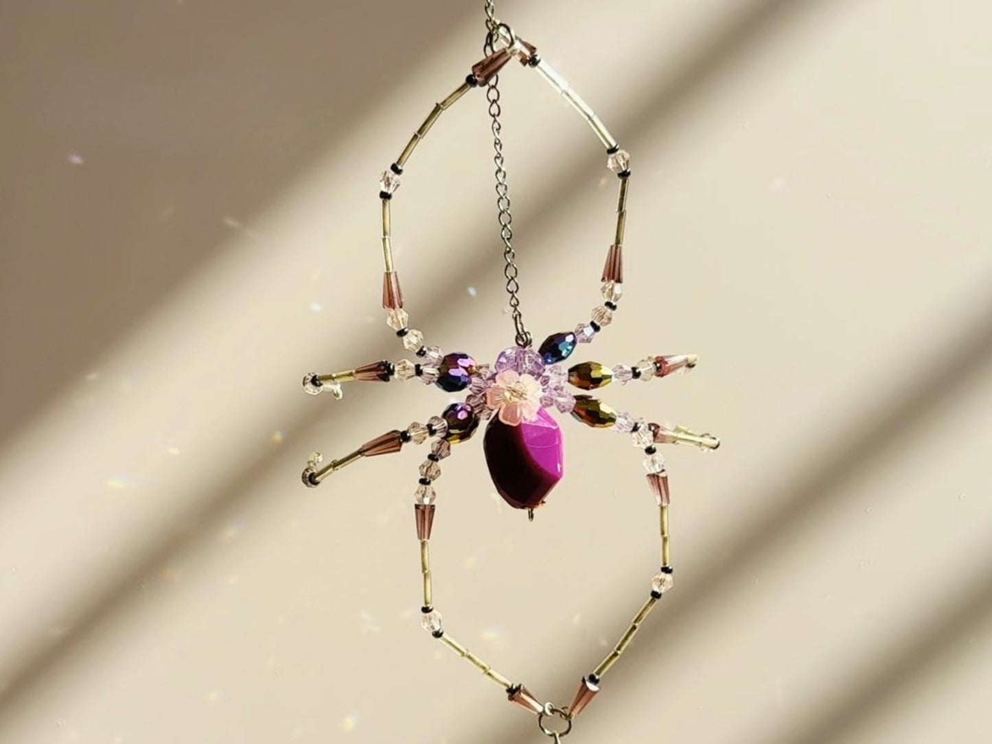 Finished Princess Spider suncatcher (the kit makes this)