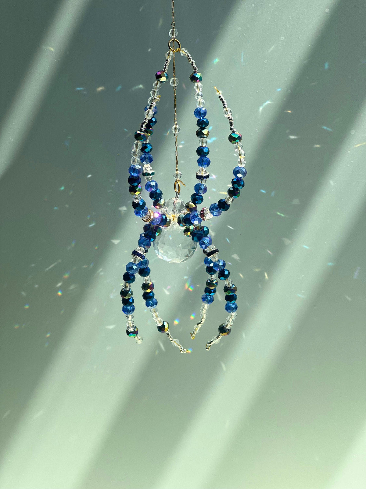 Finished Blue Spider suncatcher (the kit makes this)