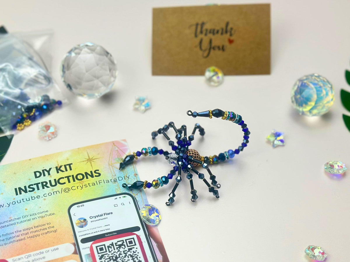 Finished crystal scorpion suncatcher (the kit makes this)