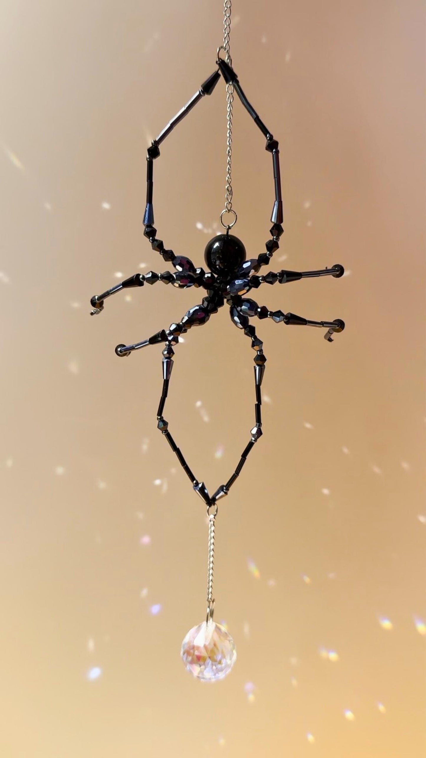 Finished Black Widow Spider suncatcher (the kit makes this)