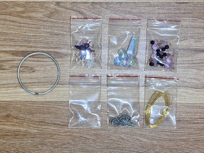 Bloom Suncatcher DIY Kit - materials laid out
