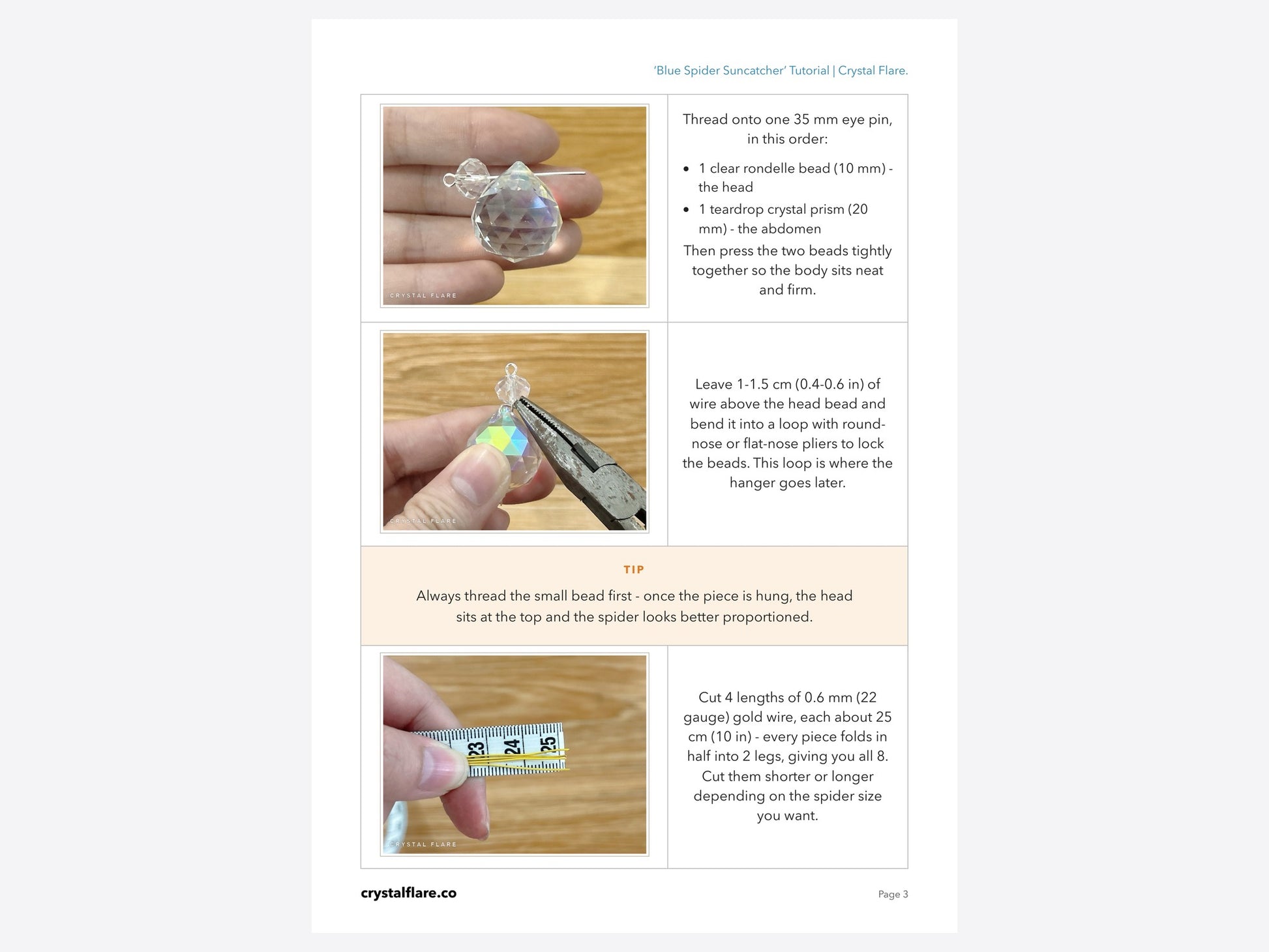Sample inside page from the Blue Spider tutorial