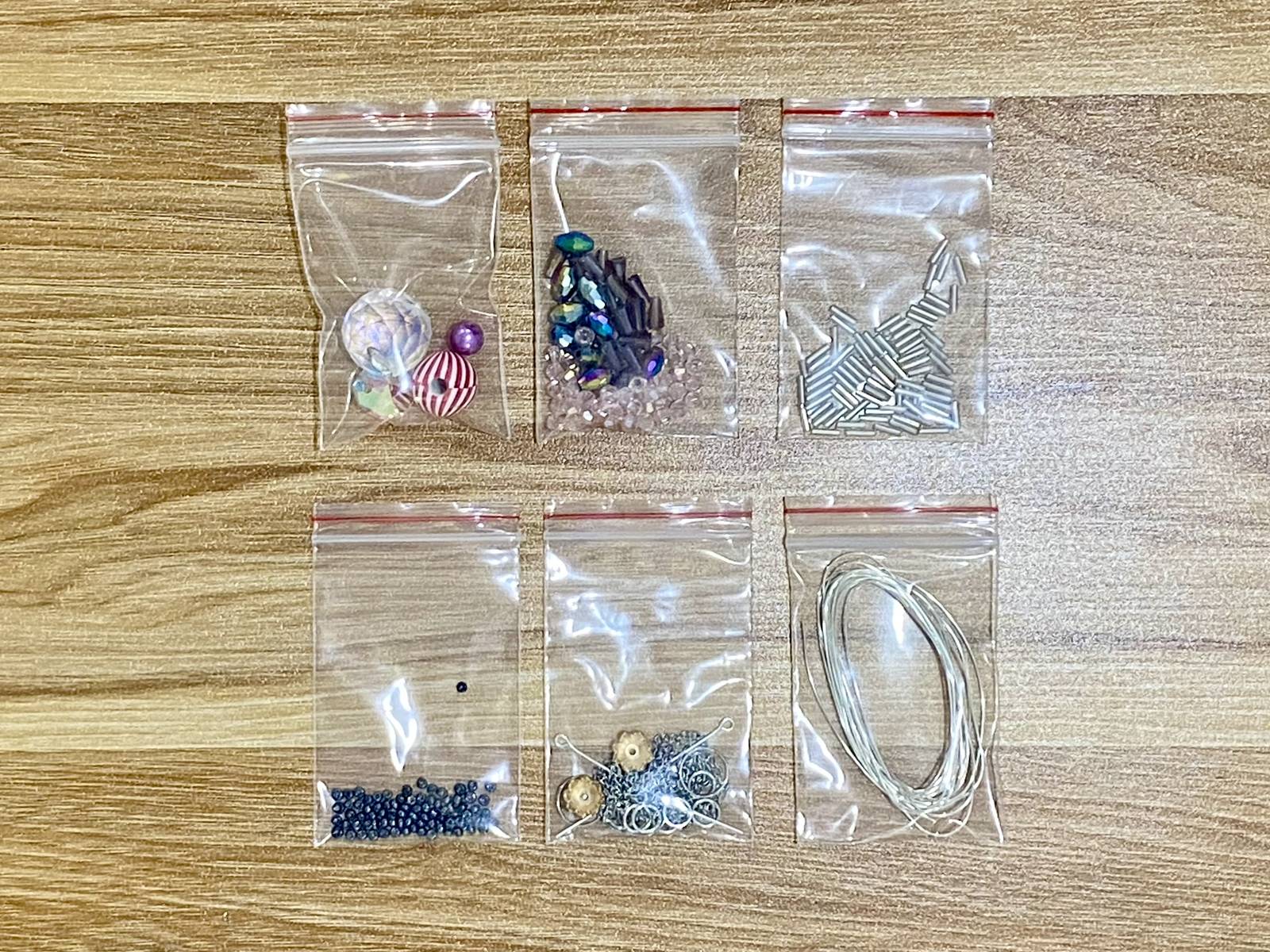 Christmas Spider Suncatcher DIY Kit - materials laid out (Christmas)