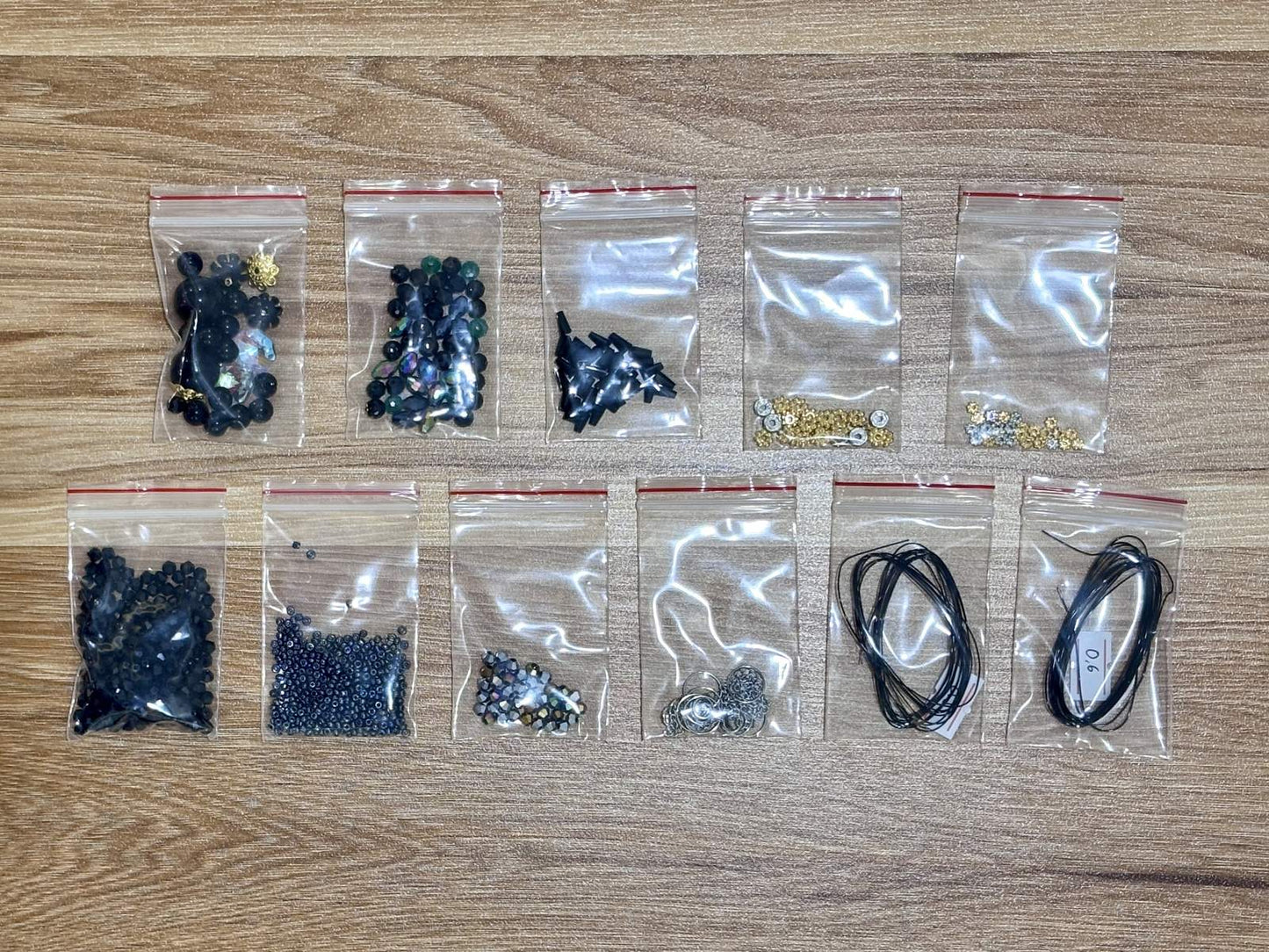 Dragon Suncatcher DIY Kit - materials laid out