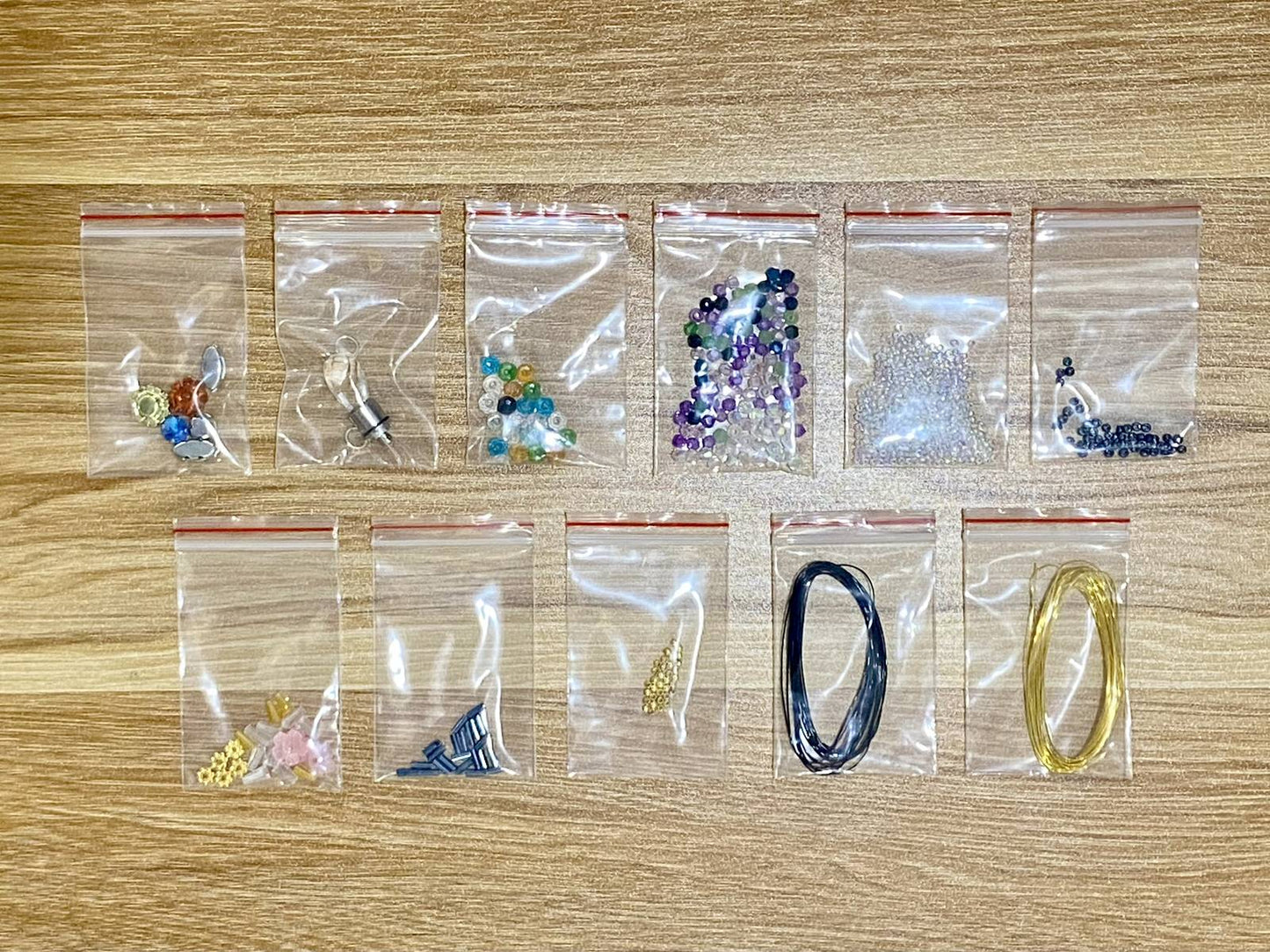 Firefly Suncatcher DIY Kit - materials laid out