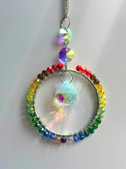 DIY Rainbow Suncatcher Kit - Sparkling Window Decor Project for Kids & Adults
