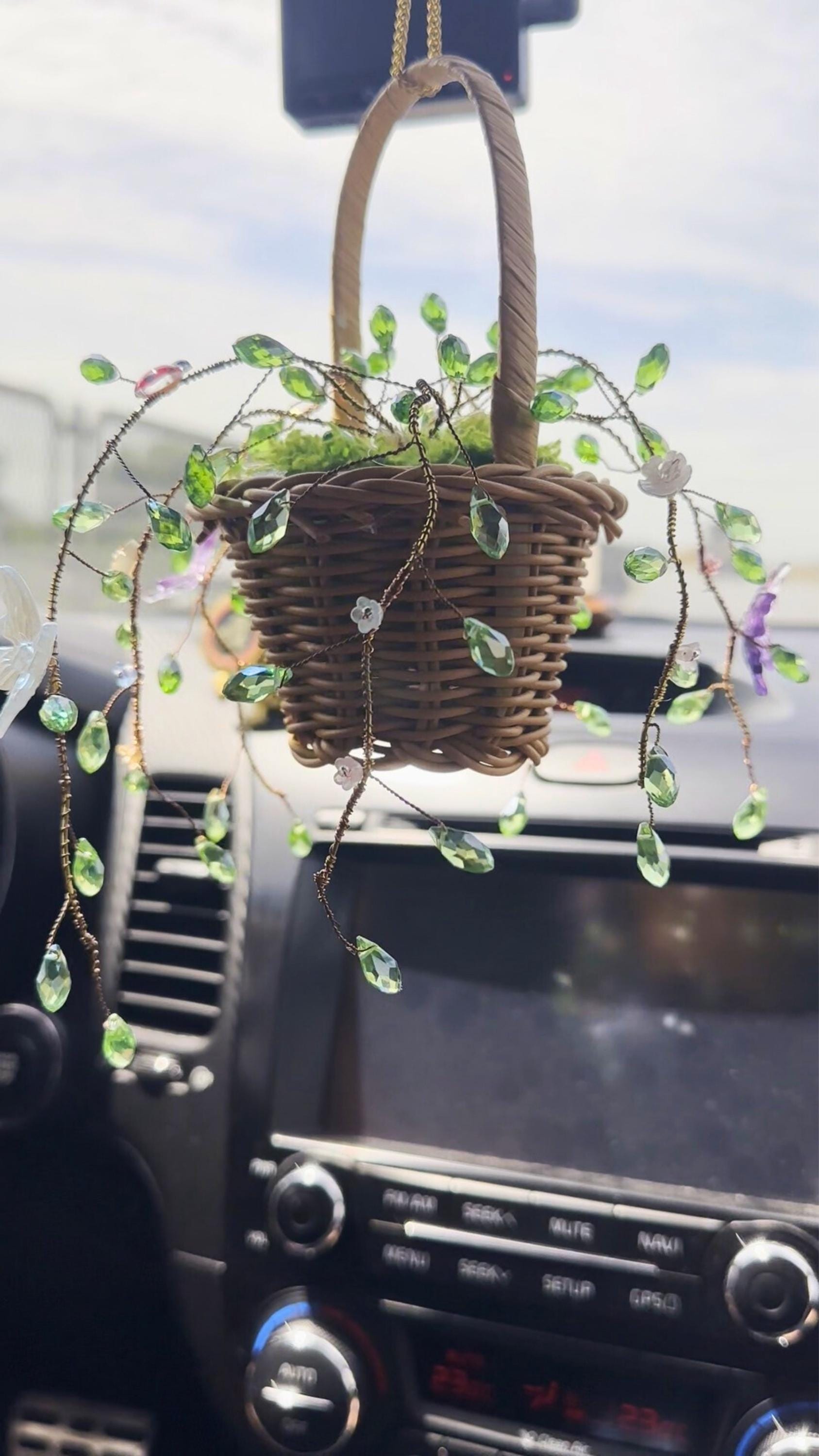 DIY Plant Suncatcher Kit: Crystal Beads, Metal Charms, Rainbow Prism