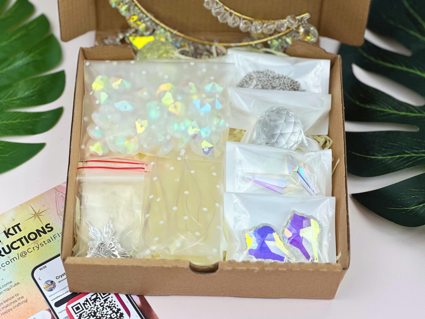 DIY Luna Suncatcher Kit: Crystal Moon Decor Craft