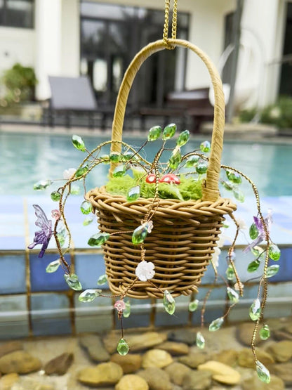 DIY Plant Suncatcher Kit: Crystal Beads, Metal Charms, Rainbow Prism