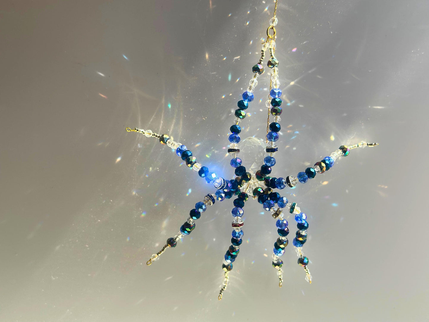 Spider Suncatcher DIY Kit: Crystal Bead & Prism - Halloween Christmas Craft