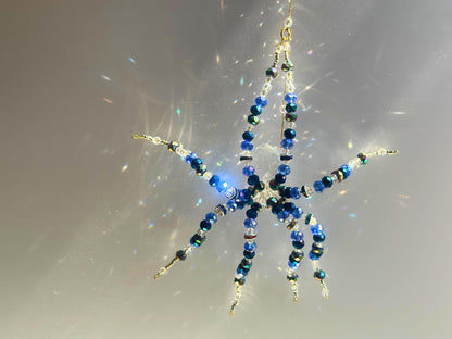 Spider Suncatcher DIY Kit: Crystal Bead & Prism - Halloween Christmas Craft