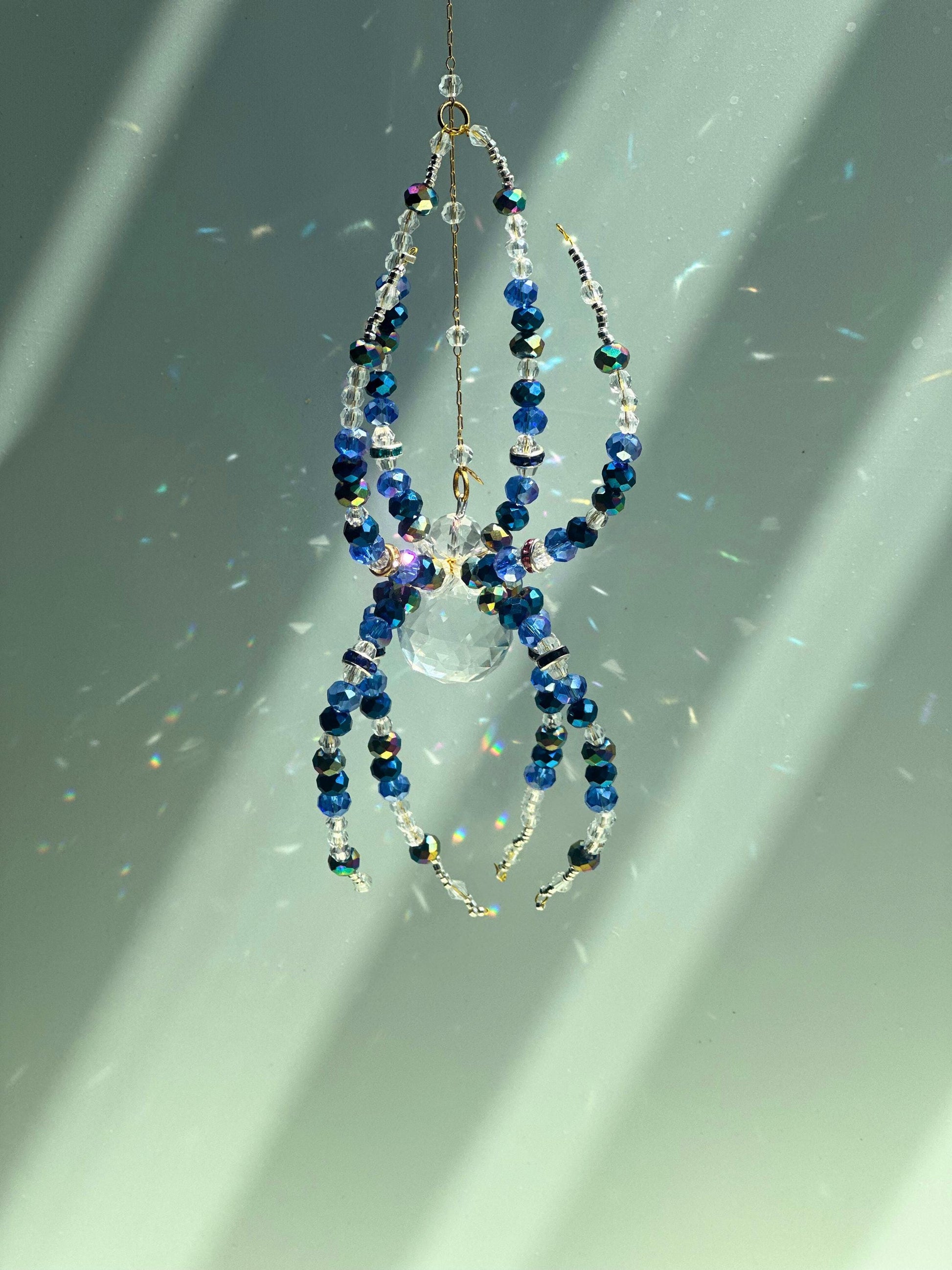 Spider Suncatcher DIY Kit: Crystal Bead & Prism - Halloween Christmas Craft