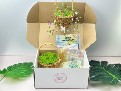 DIY Plant Suncatcher Kit: Crystal Beads, Metal Charms, Rainbow Prism