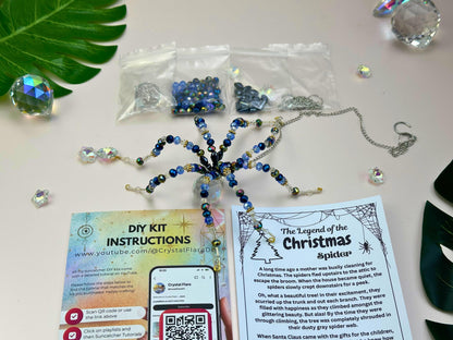Spider Suncatcher DIY Kit: Crystal Bead & Prism - Halloween Christmas Craft