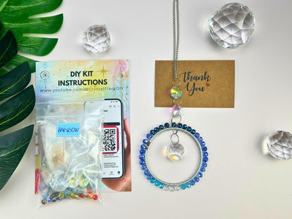 DIY Rainbow Suncatcher Kit - Sparkling Window Decor Project for Kids & Adults