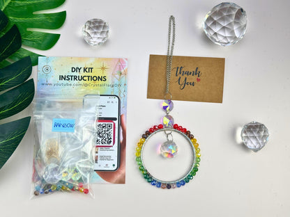DIY Rainbow Suncatcher Kit - Sparkling Window Decor Project for Kids & Adults