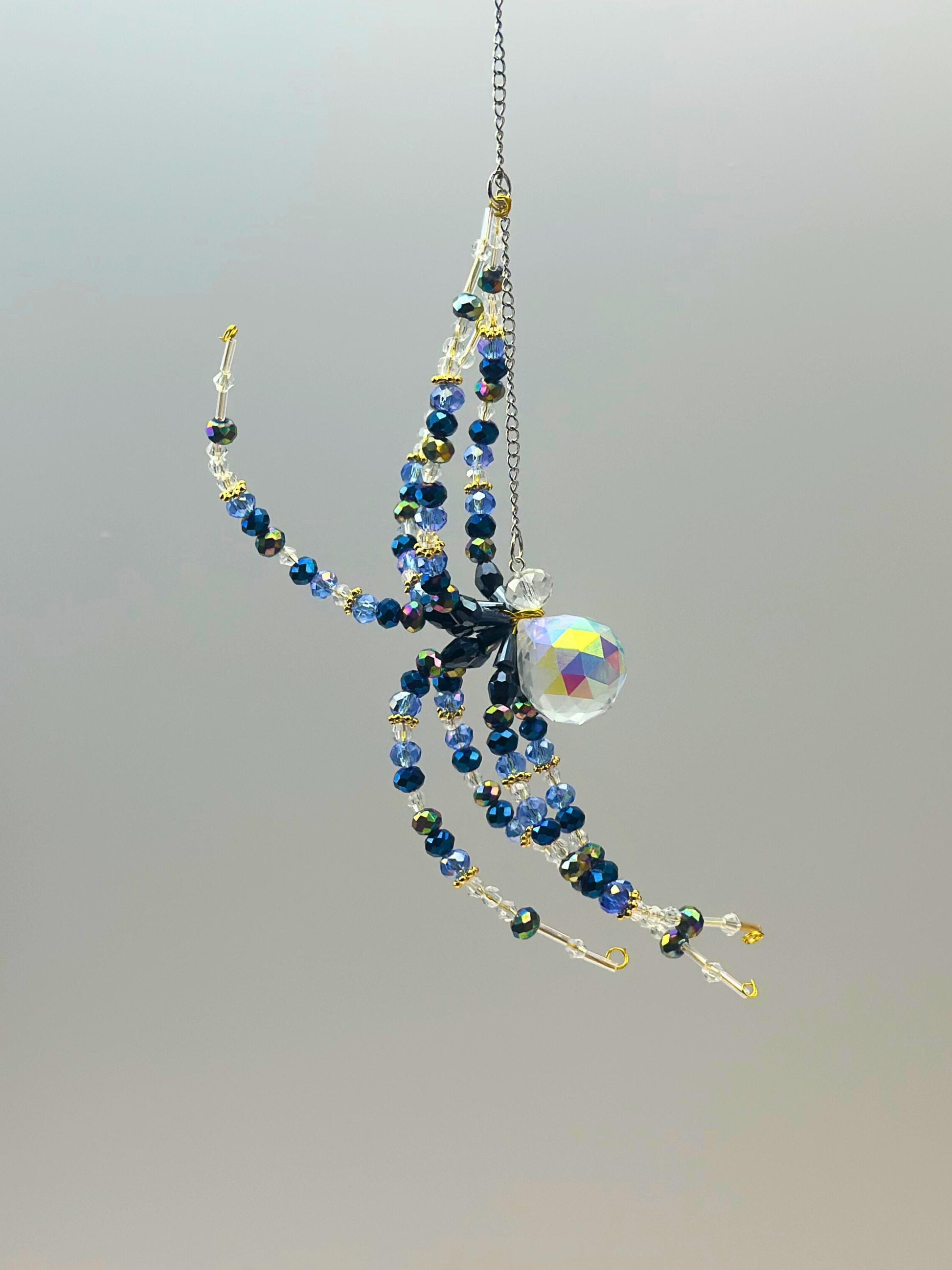 Spider Suncatcher DIY Kit: Crystal Bead & Prism - Halloween Christmas Craft