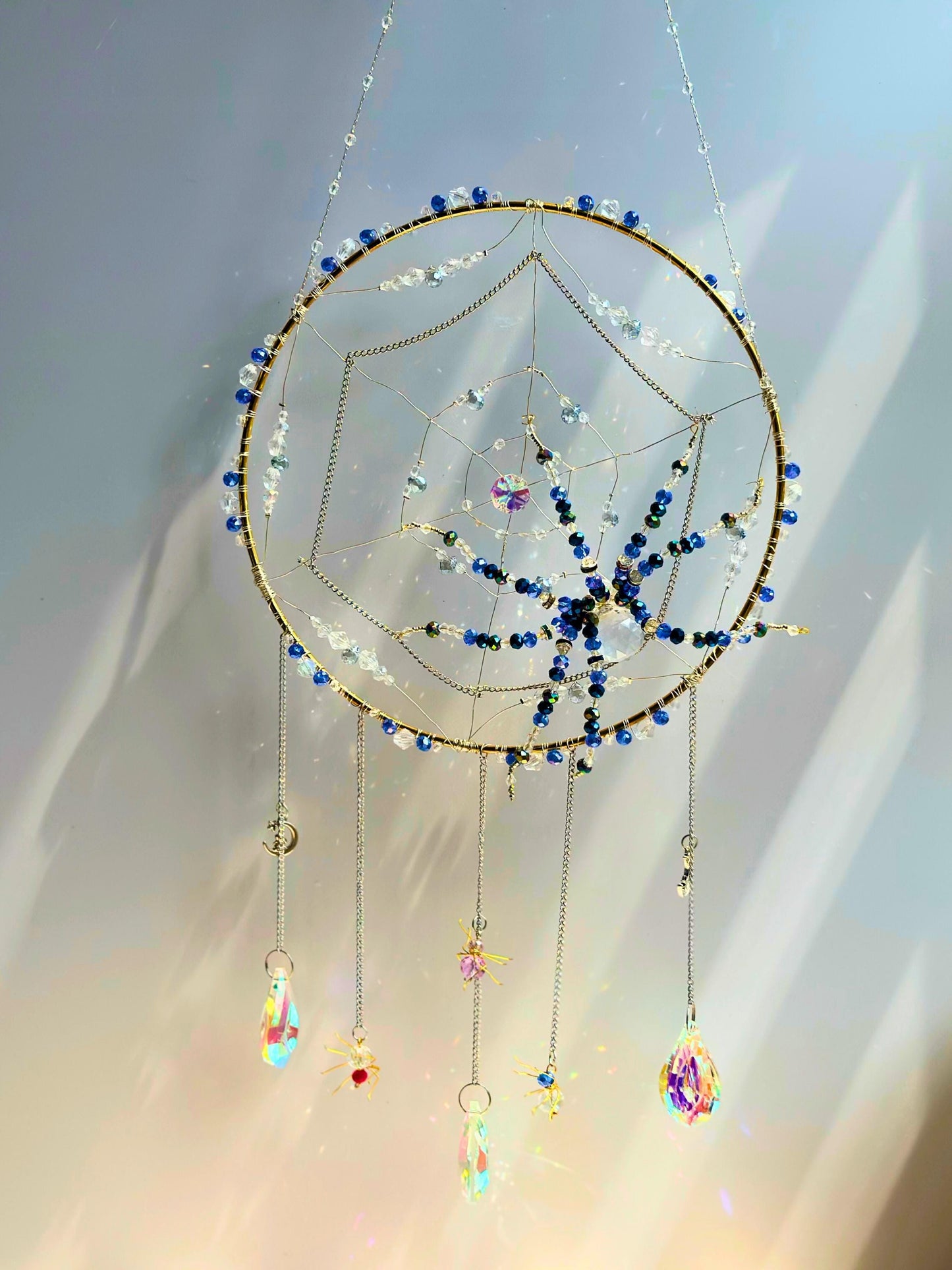 Spider Web Suncatcher DIY Kit: Create Your Own Crystal Window Art