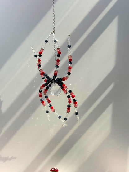 Spider Suncatcher DIY Kit: Crystal Bead & Prism - Halloween Christmas Craft