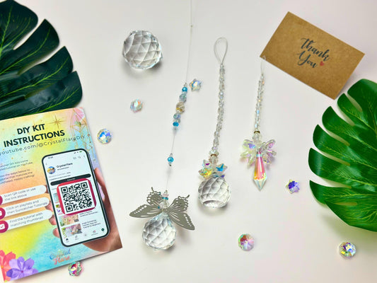 Angel Suncatcher DIY Kit: Crystal Prism Mobile - 3-in-1 Craft