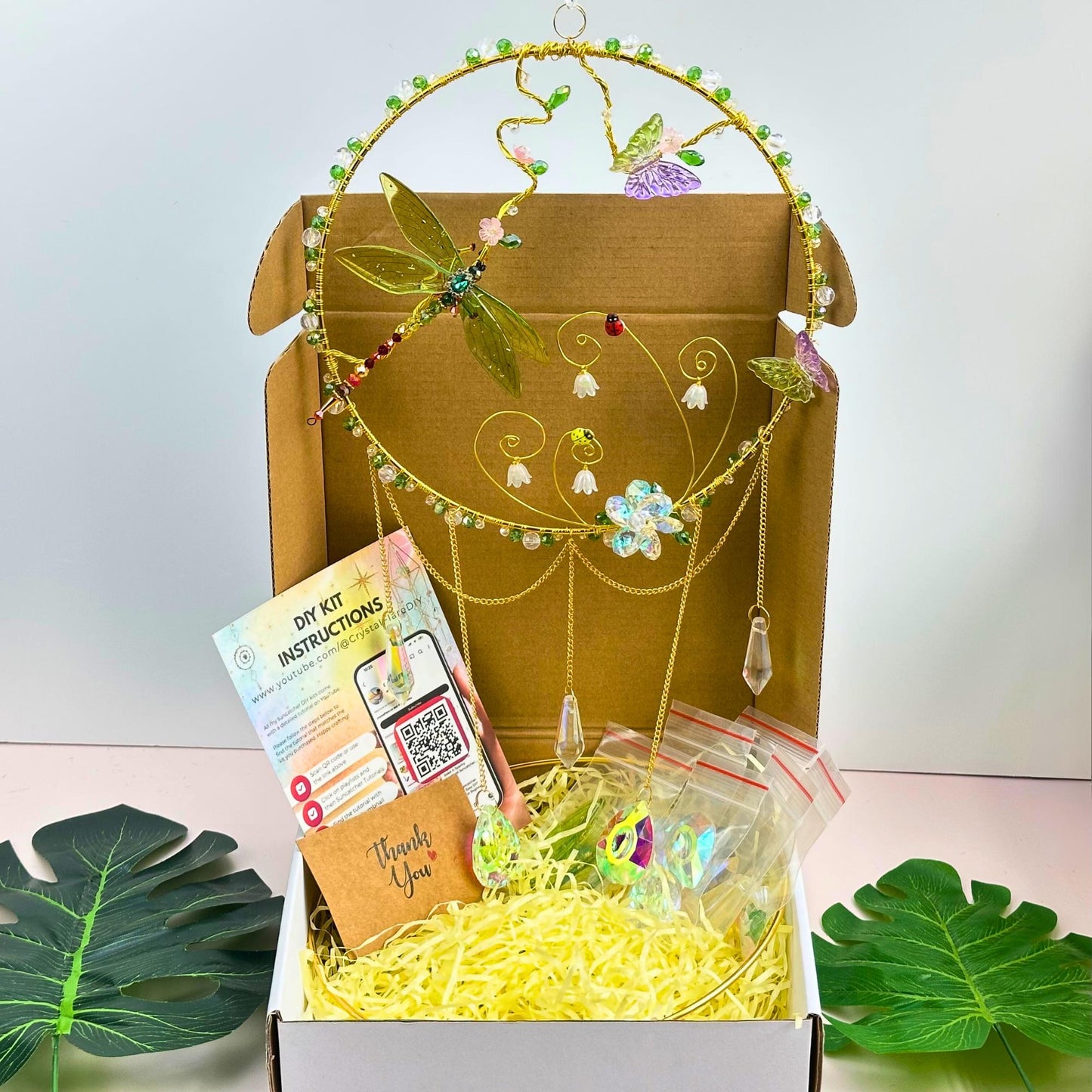 Fairy Garden Suncatcher DIY Kit - Create Your Own Magical Sun Catcher for Home Decor