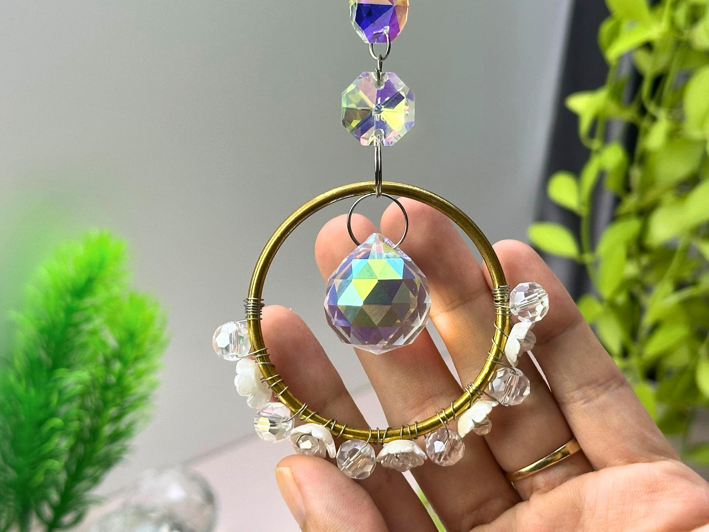 Pear Blossom Suncatcher DIY Kit: Car Mirror Rainbow Maker