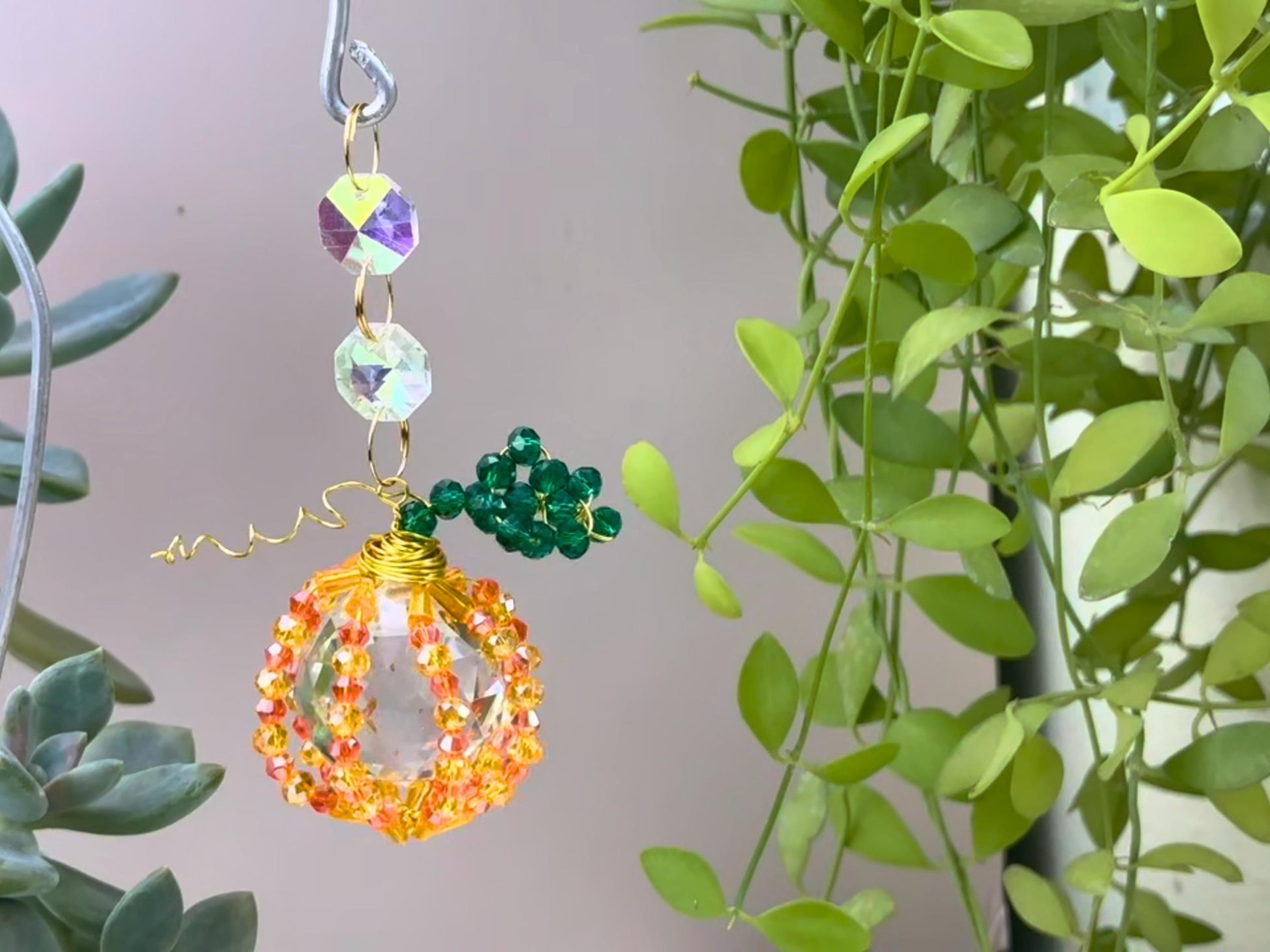 Pumpkin Suncatcher DIY Kit - Craft Your Own Halloween Decor