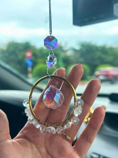 Pear Blossom Suncatcher DIY Kit: Car Mirror Rainbow Maker