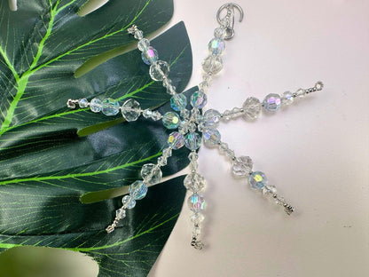 Snowflake Suncatcher DIY Kit: 3-in-1 Craft | Crystal Holiday Winter Decor