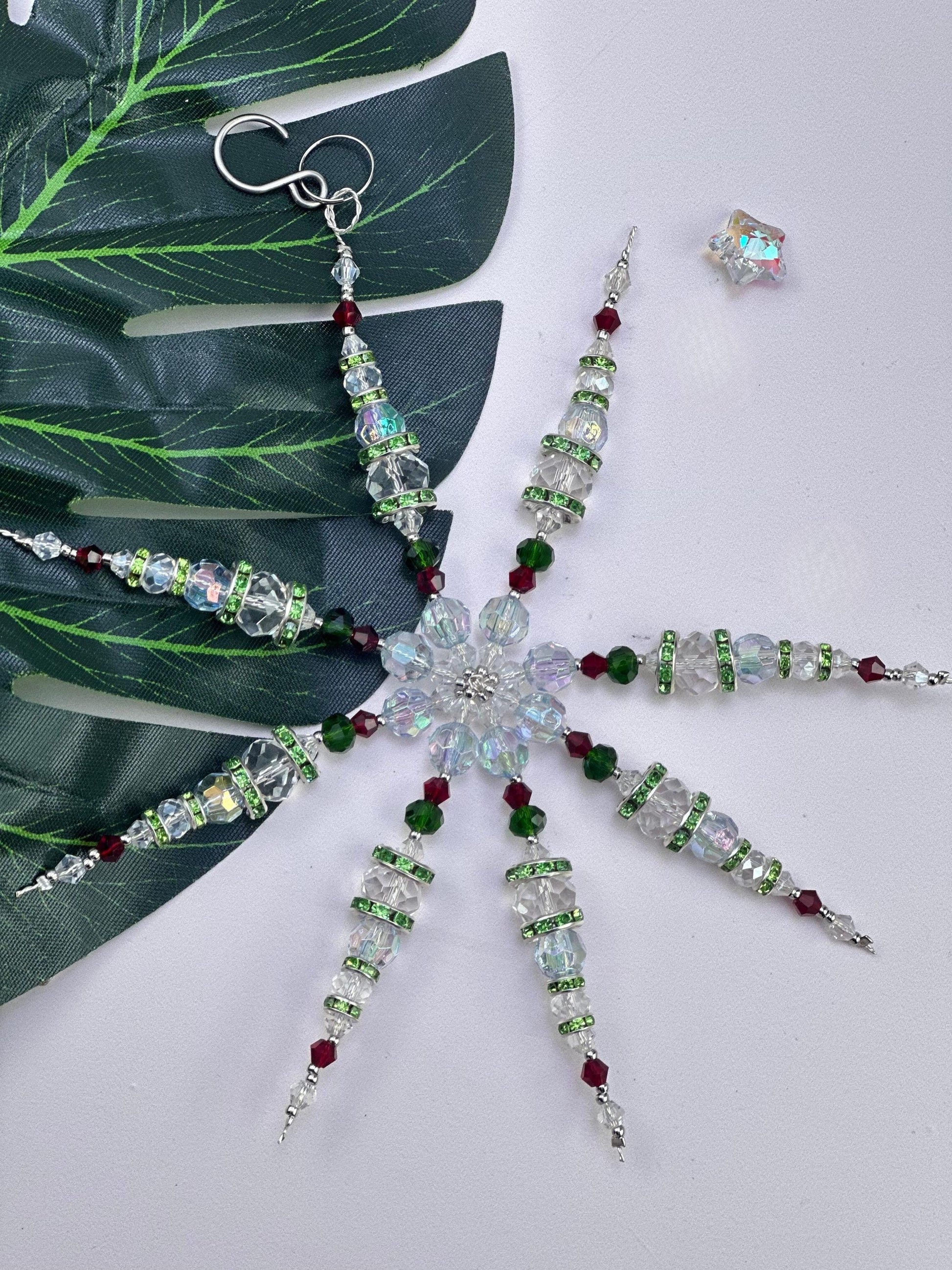 Snowflake Suncatcher DIY Kit: 3-in-1 Craft | Crystal Holiday Winter Decor