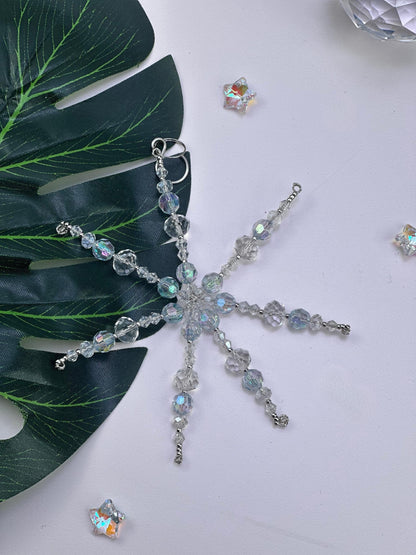Snowflake Suncatcher DIY Kit: 3-in-1 Craft | Crystal Holiday Winter Decor