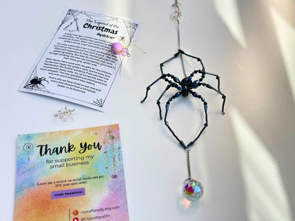 Christmas Spider Suncatcher DIY Kit - Create Your Own Christmas & Halloween Decor