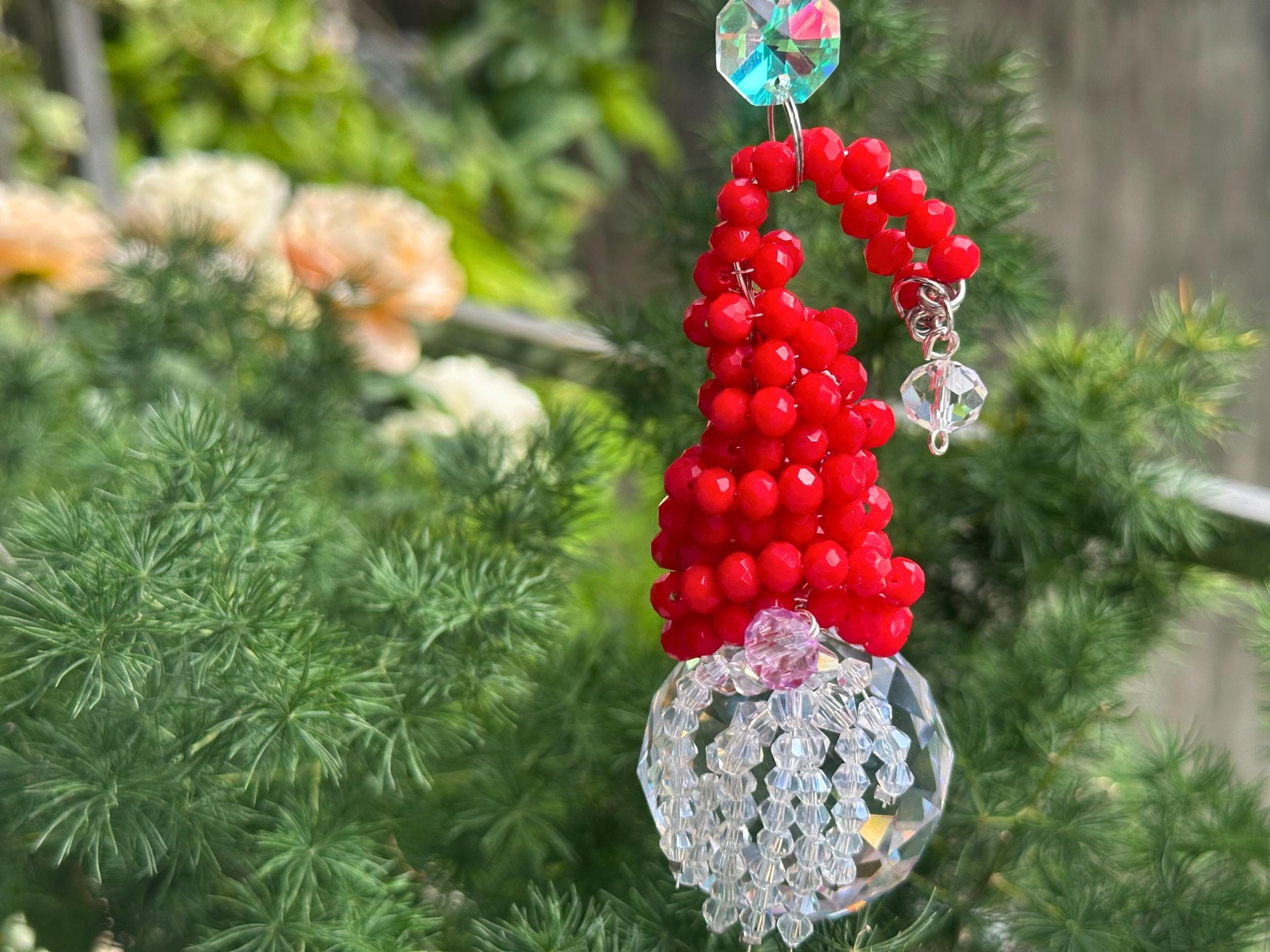 Santa Gnome Suncatcher DIY Kit - Create Your Own Christmas Craft Decor