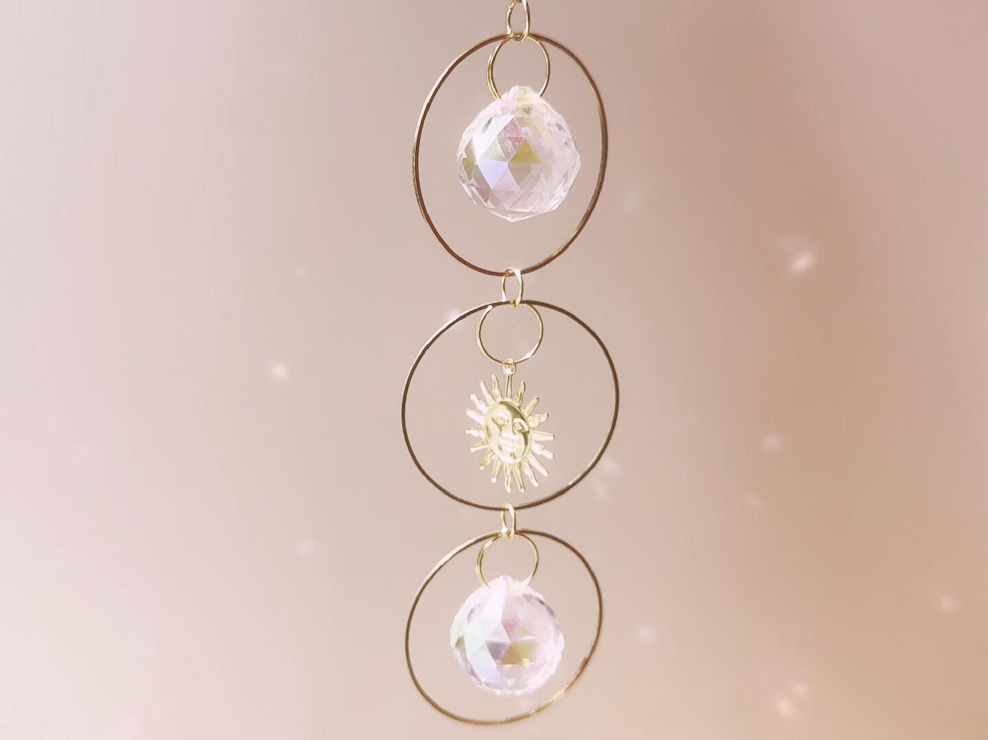 DIY Crystal Suncatcher Kit: 3-Ring Hanging Decor