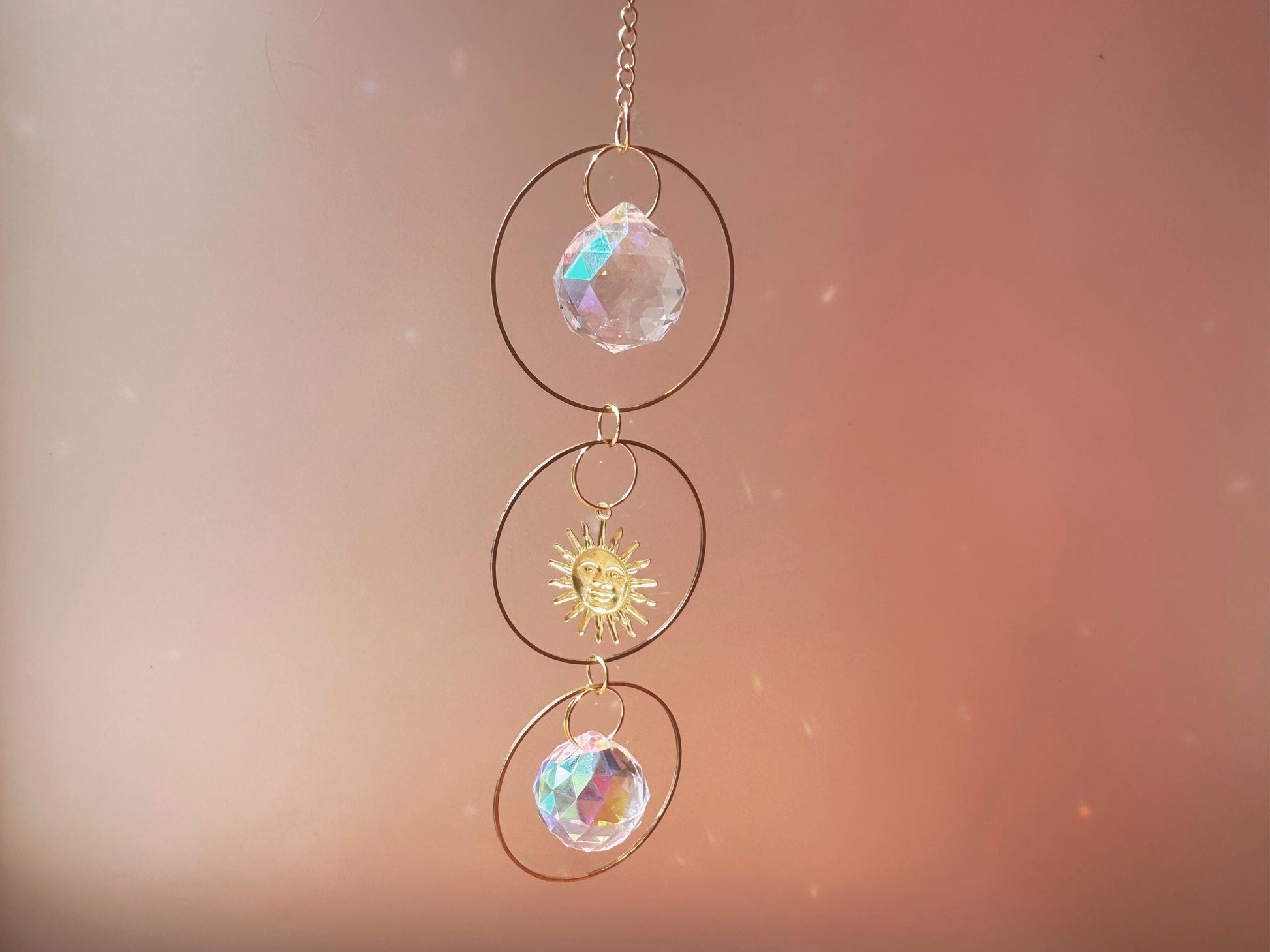 DIY Crystal Suncatcher Kit: 3-Ring Hanging Decor