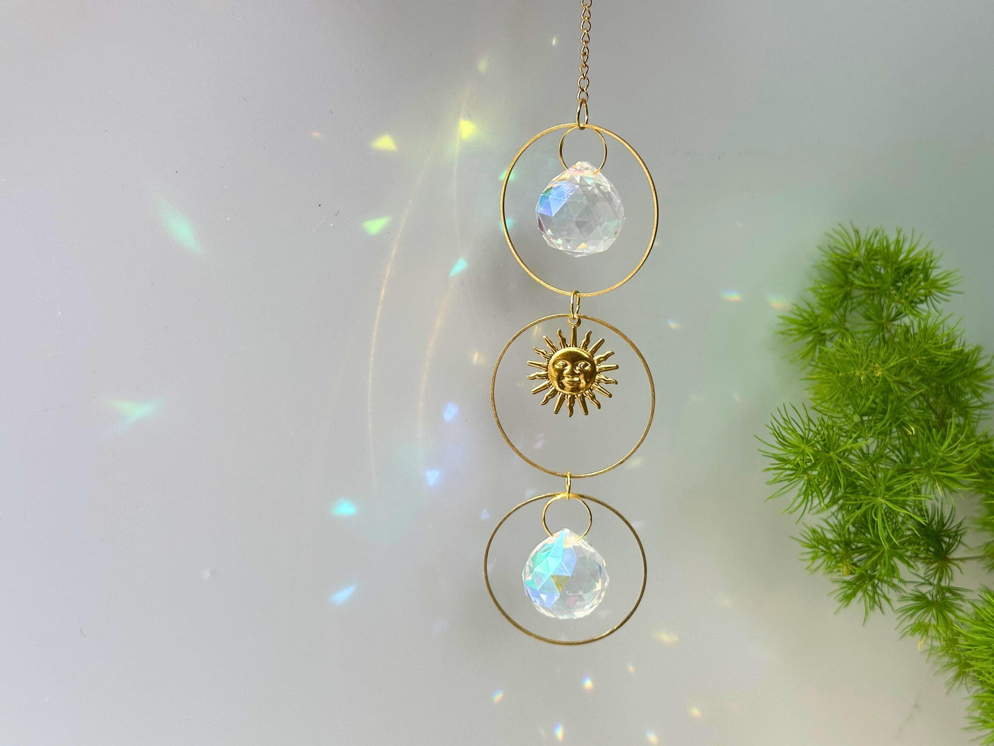 DIY Crystal Suncatcher Kit: 3-Ring Hanging Decor