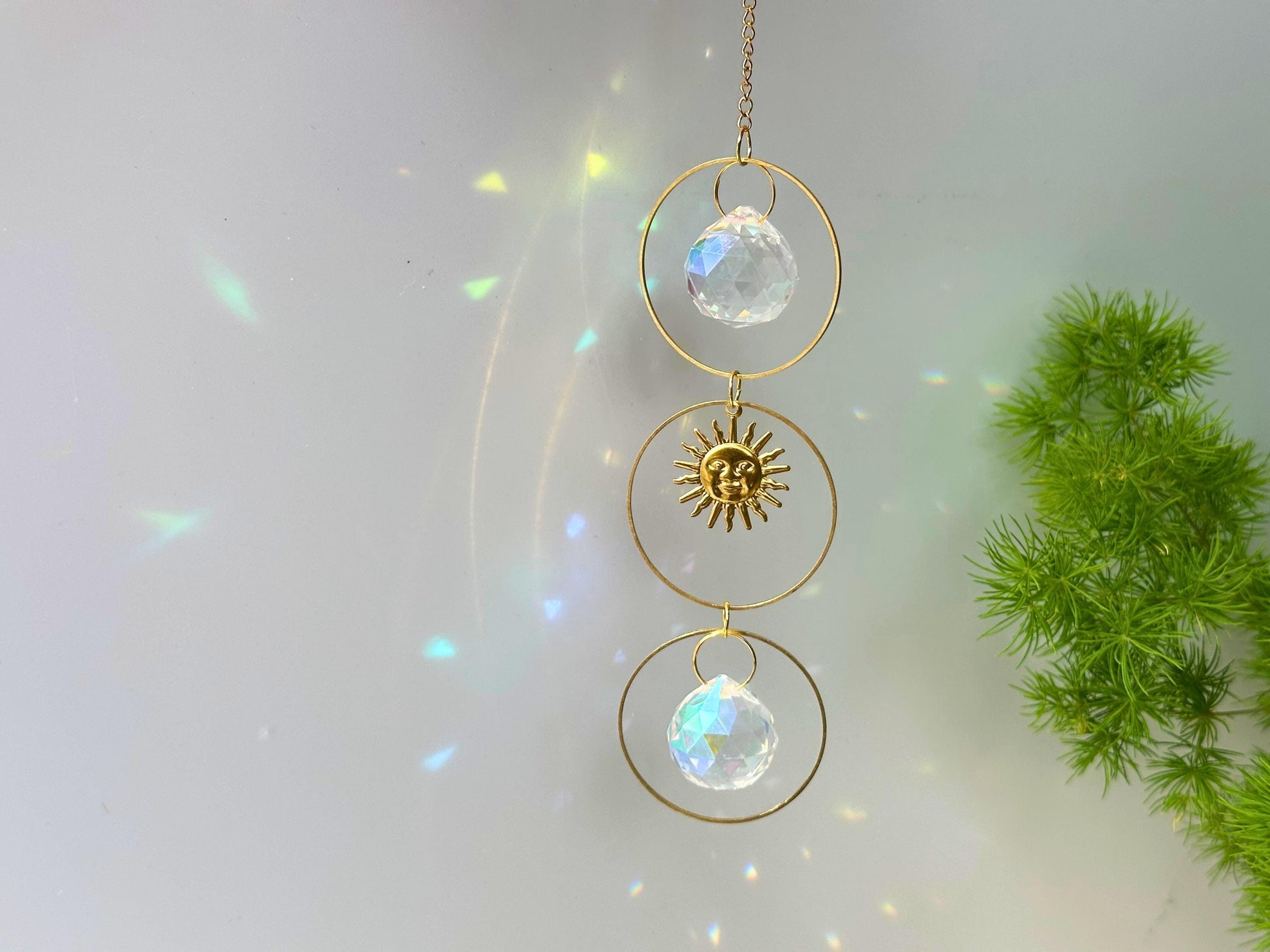 DIY Crystal Suncatcher Kit: 3-Ring Hanging Decor