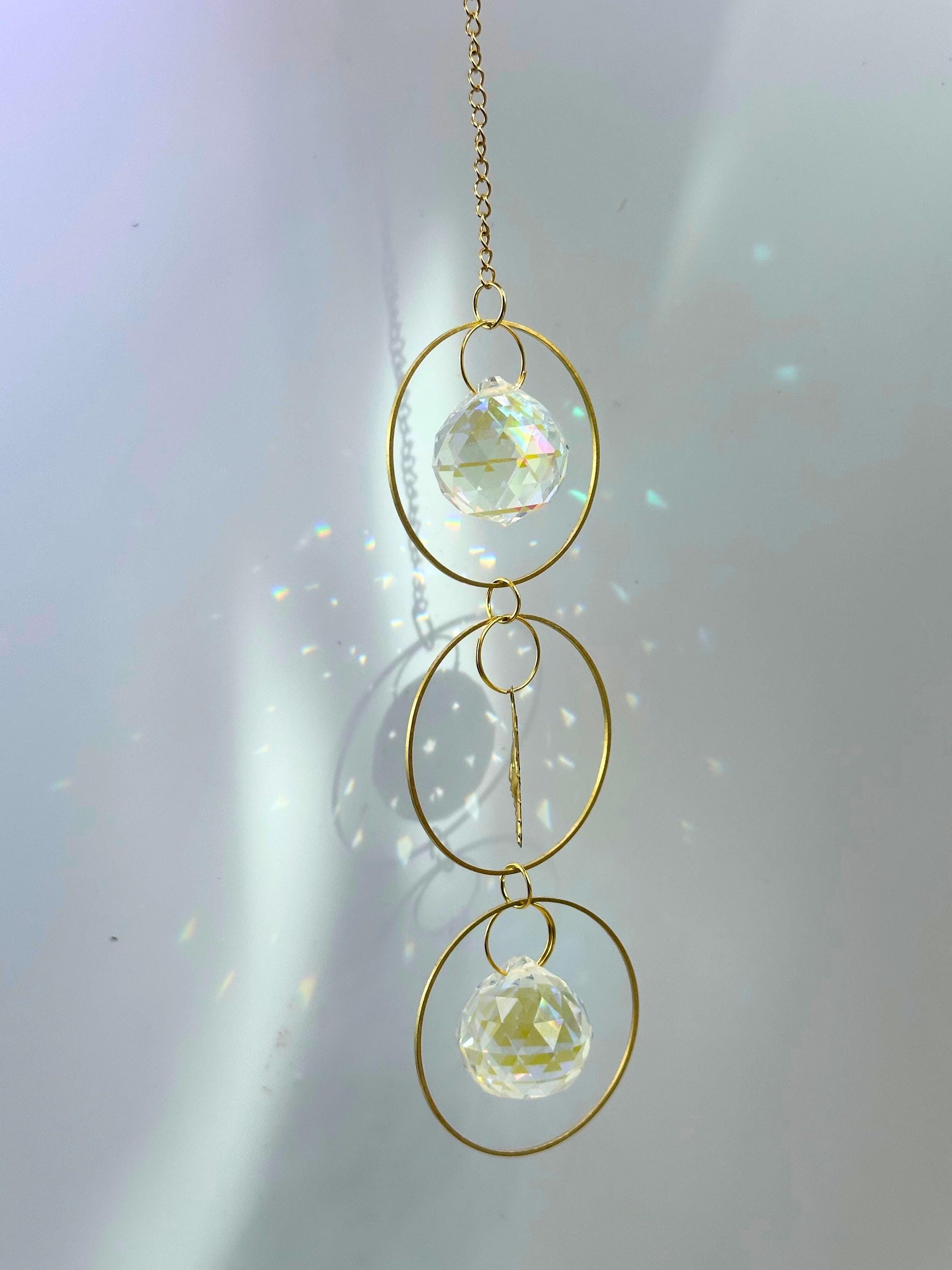 DIY Crystal Suncatcher Kit: 3-Ring Hanging Decor