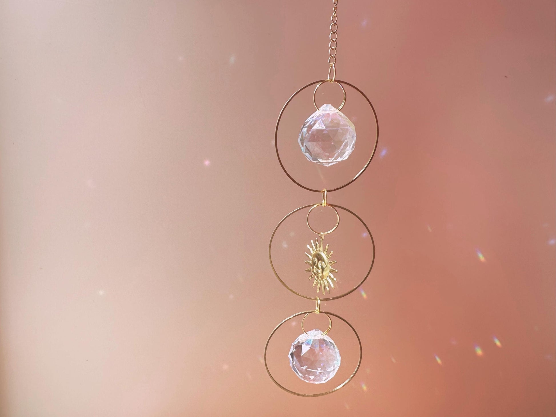 DIY Crystal Suncatcher Kit: 3-Ring Hanging Decor