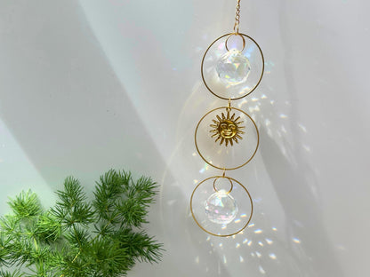 DIY Crystal Suncatcher Kit: 3-Ring Hanging Decor