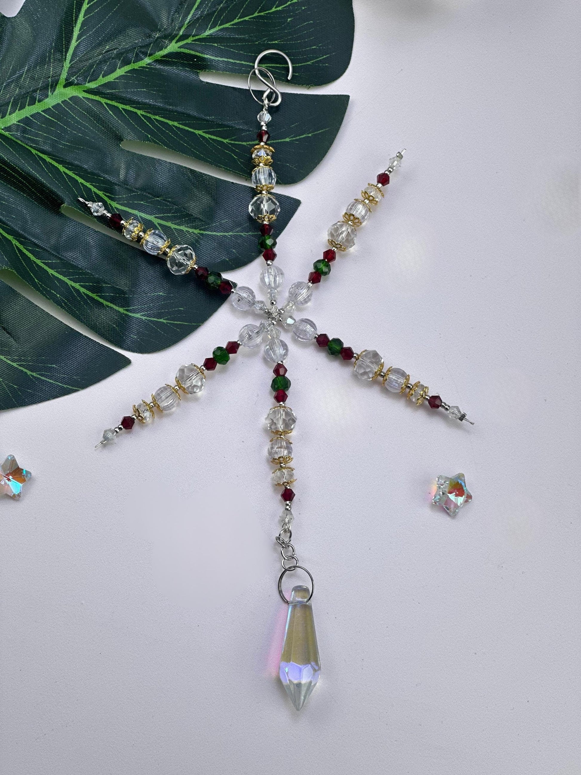 Snowflake Suncatcher DIY Kit: 3-in-1 Craft | Crystal Holiday Winter Decor