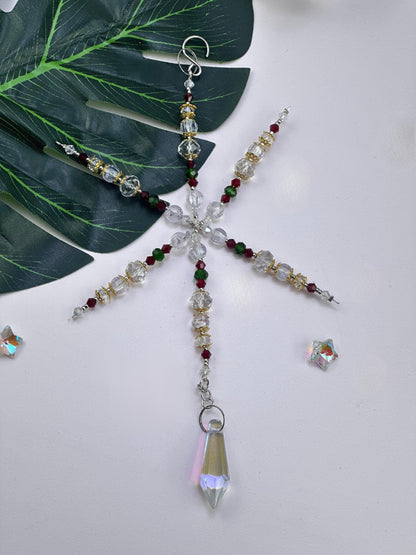 Snowflake Suncatcher DIY Kit: 3-in-1 Craft | Crystal Holiday Winter Decor