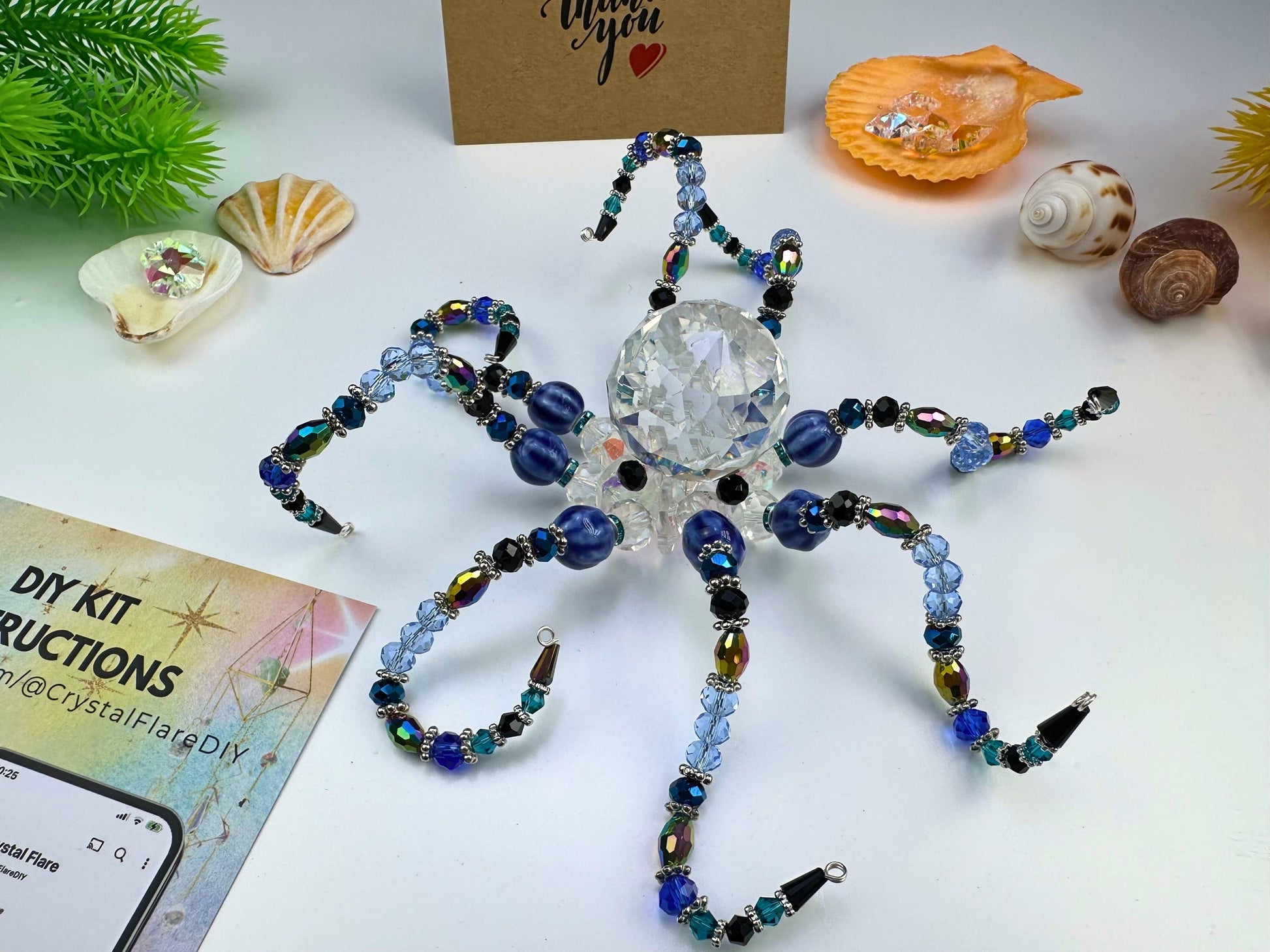 Octopus Suncatcher DIY Kit - Create Your Own Unique Ocean Decor