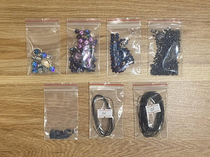 Nightfall Butterfly Suncatcher DIY Kit - materials laid out