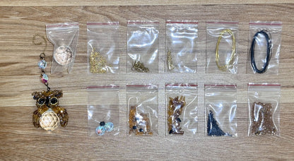 Owl Suncatcher DIY Kit - materials laid out