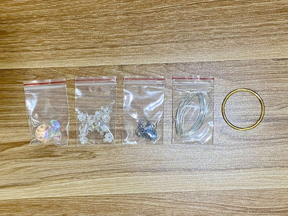 Pear Blossom Suncatcher DIY Kit - materials laid out