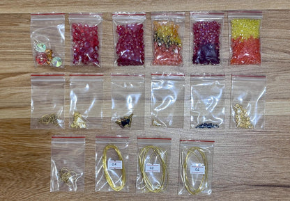 Phoenix Suncatcher DIY Kit - materials laid out