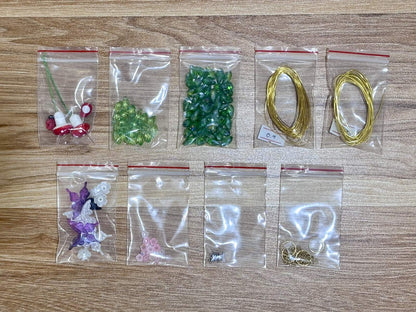 Plant Suncatcher DIY Kit - materials laid out