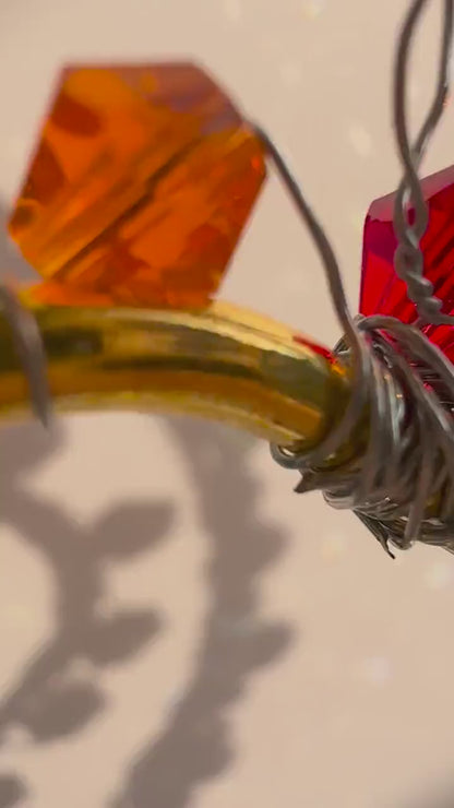 DIY Heart Suncatcher Kit: Crystal Prisms, Charms, Window Art