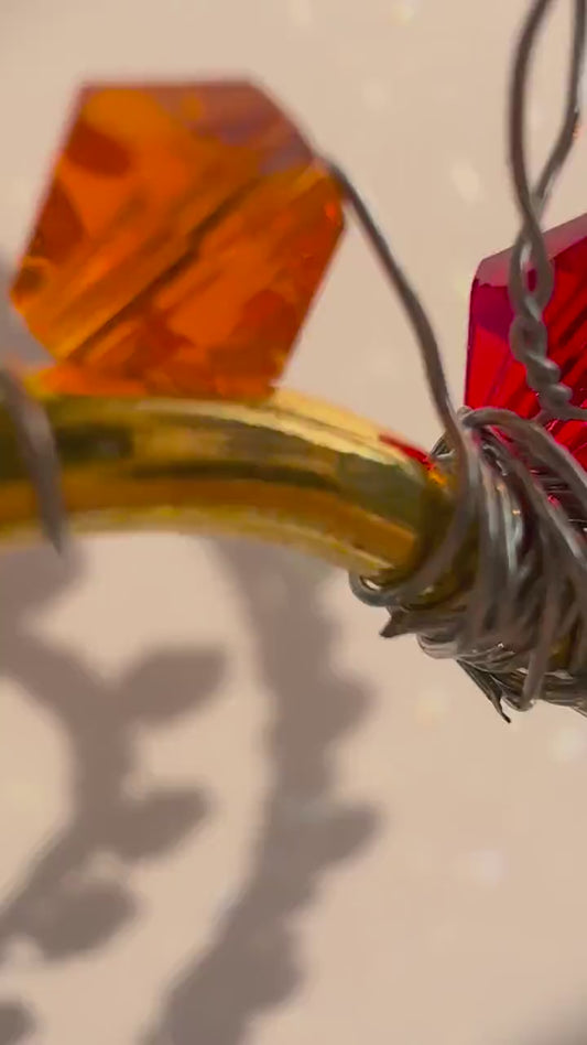 DIY Heart Suncatcher Kit: Crystal Prisms, Charms, Window Art